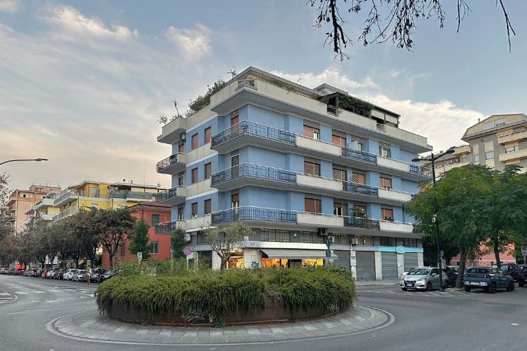 blue building in Pescara