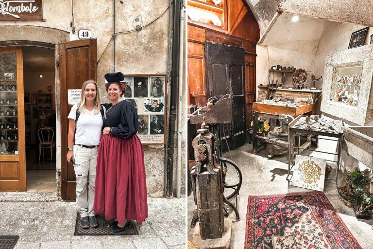 traditional costume and jewellery making in Scanno